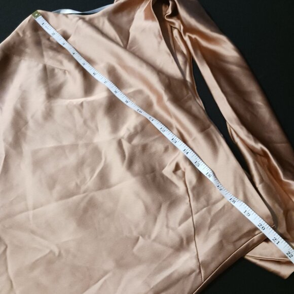 NEW Social Bridesmaids Draped One-Shoulder Convertible Maxi Dress Toffee XL - Picture 9 of 12